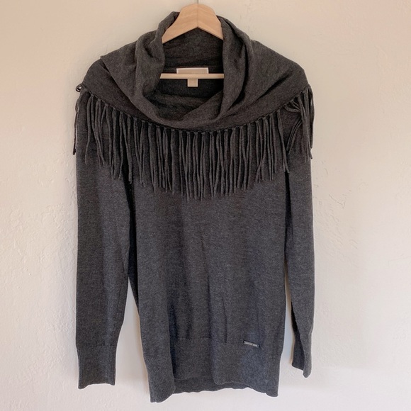 Michael Kors✨Fringe Cowl Neck Sweater - Picture 2 of 6